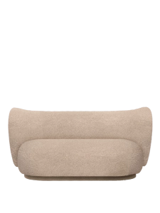 FERM LIVING sofa 2-osobowa RICO Raw Bouclé Natural