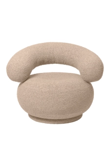 FERM LIVING fotel obrotowy ORBO Bouclé - Natural 