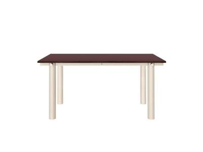 FERM LIVING stół ATURA Jasny kaszmir | Bordowe Linoleum 160 cm 