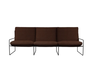 FERM LIVING sofa 3-osobowa ogrodowa DESERT czarny | kasztanowy 