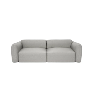 Sofa 3-osobowa rozkładana NORREBRO - srebrna