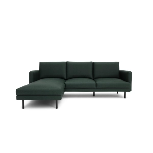 Narożna lewostronna sofa 4-osobowa BRERA - zielona