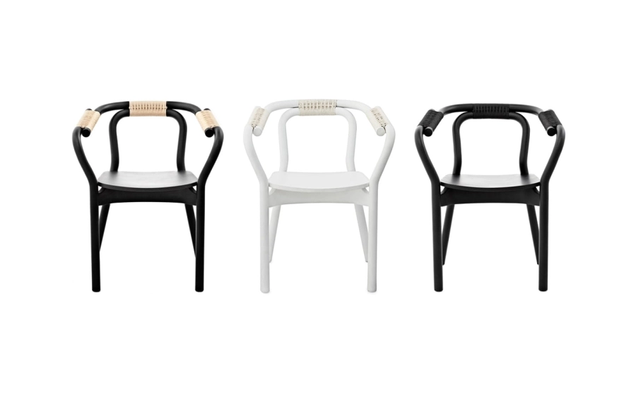 NORMANN COPENHAGEN krzesło KNOT czarne/naturalne