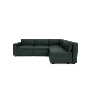 Narożna sofa modułowa 4-osobowa GRACIA - zielona