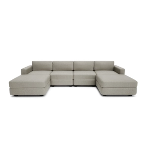 Sofa modułowa GRACIA - w kształcie litery U 180 x 320 x 180 cm - beżowo-szary