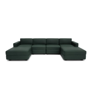 Sofa modułowa GRACIA - w kształcie litery U 180 x 320 x 180 cm - zielona