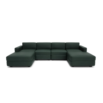 CITY SOFA sofa modułowa GRACIA - w kształcie litery U 180 x 320 x 180 cm - zielona