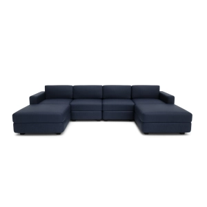 Sofa modułowa GRACIA - w kształcie litery U 180 x 320 x 180 cm - ciemnoniebieska