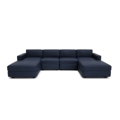 CITY SOFA sofa modułowa GRACIA - w kształcie litery U 180 x 320 x 180 cm - ciemnoniebieska