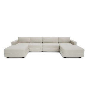 Sofa modułowa GRACIA - w kształcie litery U 180 x 340 x 180 cm - kremowo-beżowa