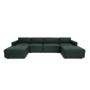 Sofa modułowa GRACIA - w kształcie litery U 180 x 340 x 180 cm - zielona