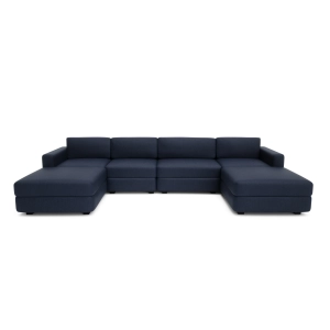 Sofa modułowa GRACIA - w kształcie litery U 180 x 340 x 180 cm - ciemnoniebieska