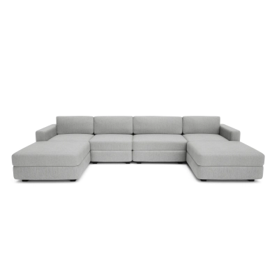 CITY SOFA sofa modułowa GRACIA - w kształcie litery U 180 x 340 x 180 cm - szara