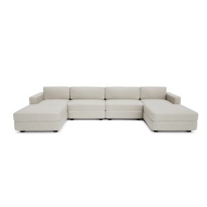 Sofa modułowa GRACIA - w kształcie litery U 180 x 360 x 180 cm - kremowo-beżowa