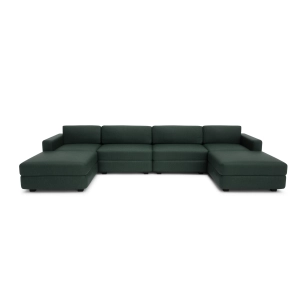 Sofa modułowa GRACIA - w kształcie litery U 180 x 360 x 180 cm - zielona