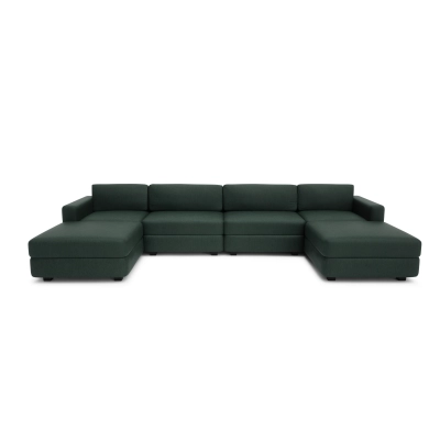 CITY SOFA sofa modułowa GRACIA - w kształcie litery U 180 x 360 x 180 cm - zielona
