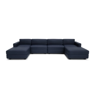 Sofa modułowa GRACIA - w kształcie litery U 180 x 360 x 180 cm - ciemnoniebieska