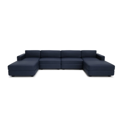 CITY SOFA sofa modułowa GRACIA - w kształcie litery U 180 x 360 x 180 cm - ciemnoniebieska