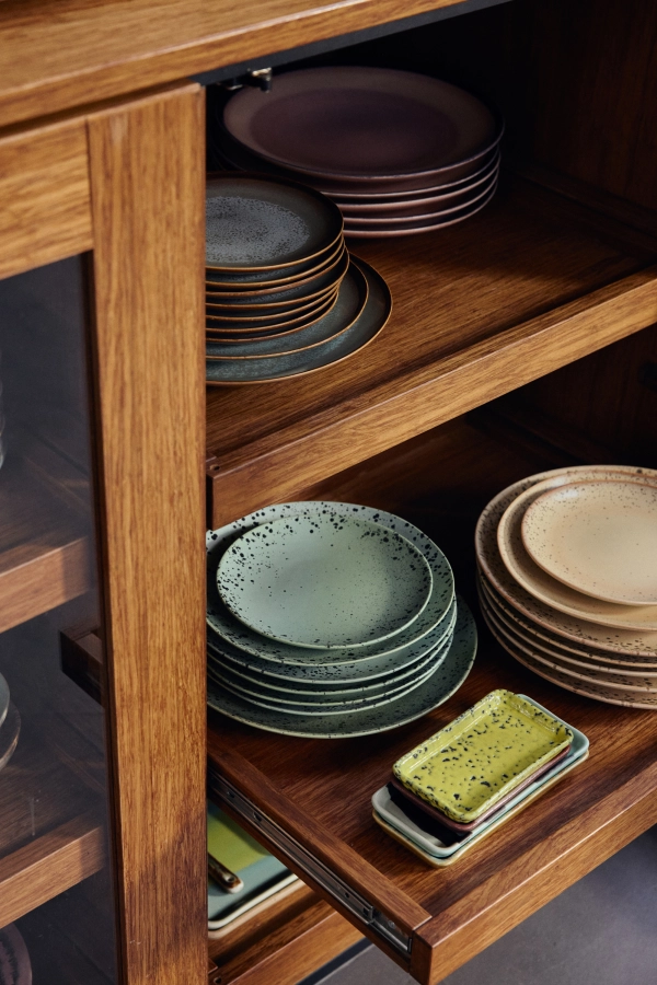 zestaw 2 talerzy obiadowych ceramicznych 70's: fleck.jpg
