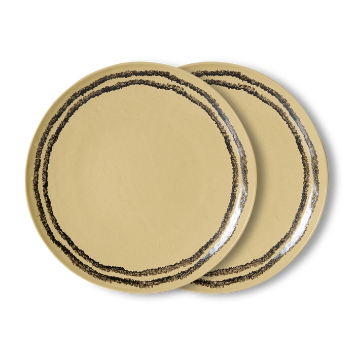 zestaw 2 talerzy obiadowych ceramicznych 70's: vanilla.jpg