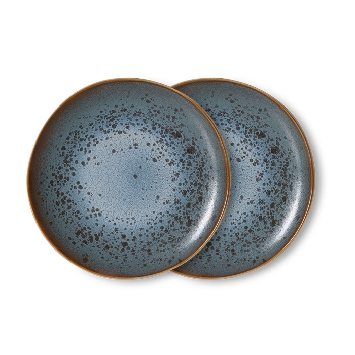zestaw 2 talerzy śniadaniowych ceramicznych 70's: mineral.jpg