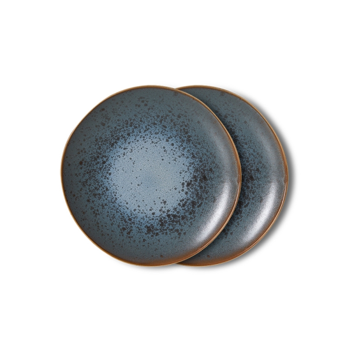 zestaw 2 talerzy deserowych ceramicznych 70's: mineral.jpg