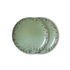 zestaw 2 talerzy deserowych ceramicznych 70's: fleck.jpg