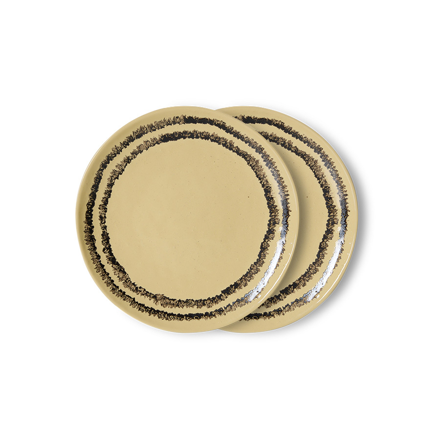 zestaw 2 talerzy deserowych ceramicznych 70's: vanilla.jpg