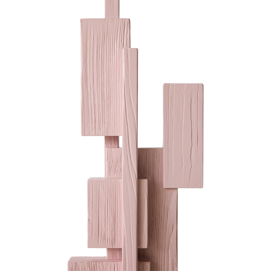 rzeźba drewniana 160 cm SKYSCRAPER, soft pink.jpg