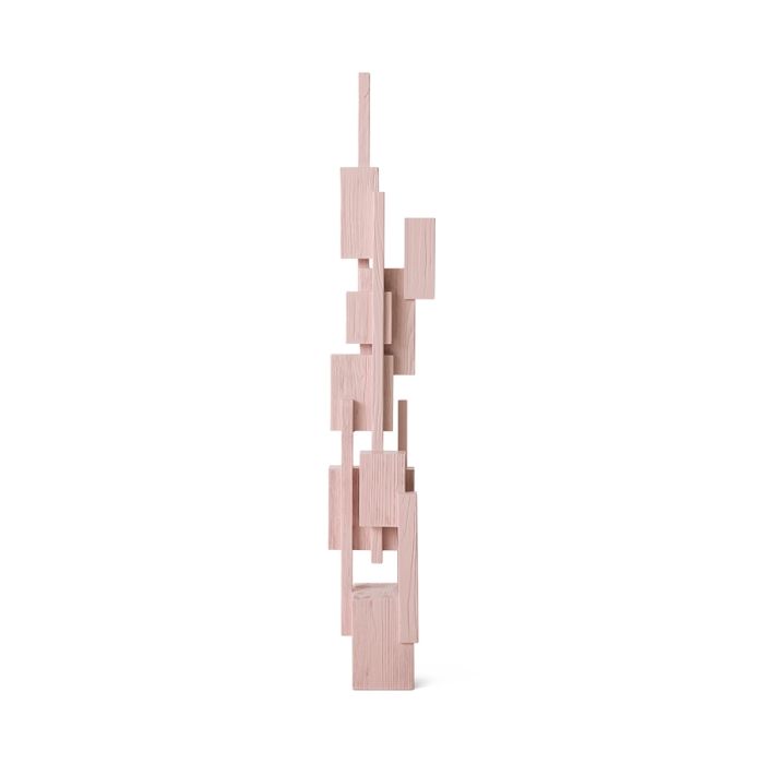 rzeźba drewniana 160 cm SKYSCRAPER, soft pink.jpg