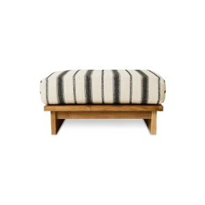 HK LIVING podnóżek ogrodowy TEAK chalkstripe
