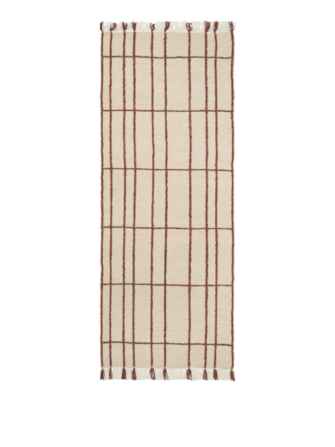 FERM LIVING bieżnik SEN – 80 × 200 – parchment/chestnut.png