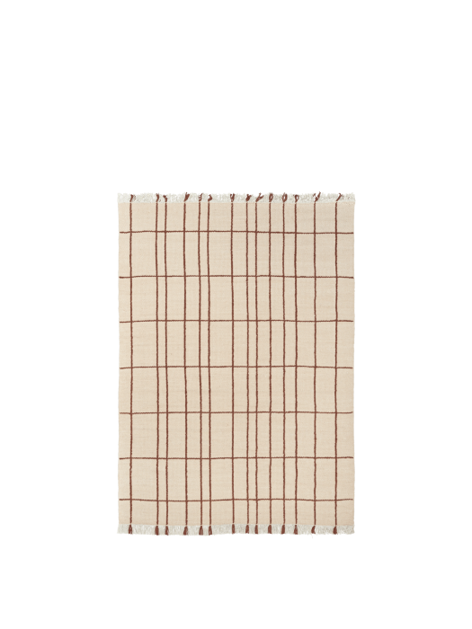 FERM LIVING dywan SEN – 140 × 200 – parchment/chestnut .png