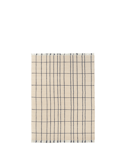 FERM LIVING dywan SEN – 140 × 200 – parchment/indigo.png