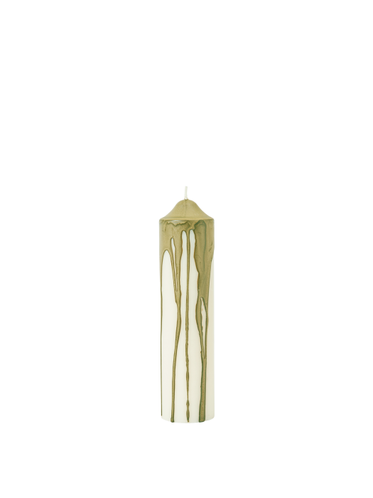 FERM LIVING świeca DRYP olive green S .png