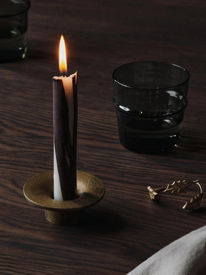 FERM LIVING świece DRYP 2 sztuki dark chocolate.jpeg