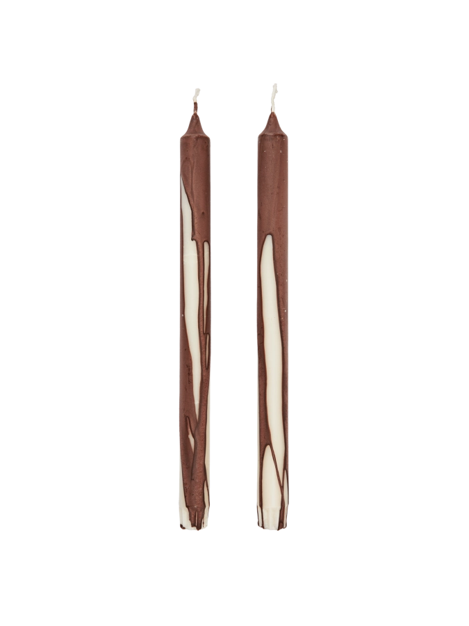 FERM LIVING świece DRYP 2 sztuki dark chocolate.png