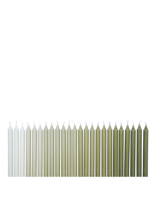 FERM LIVING zestaw 24 świec OMBRE khaki.png