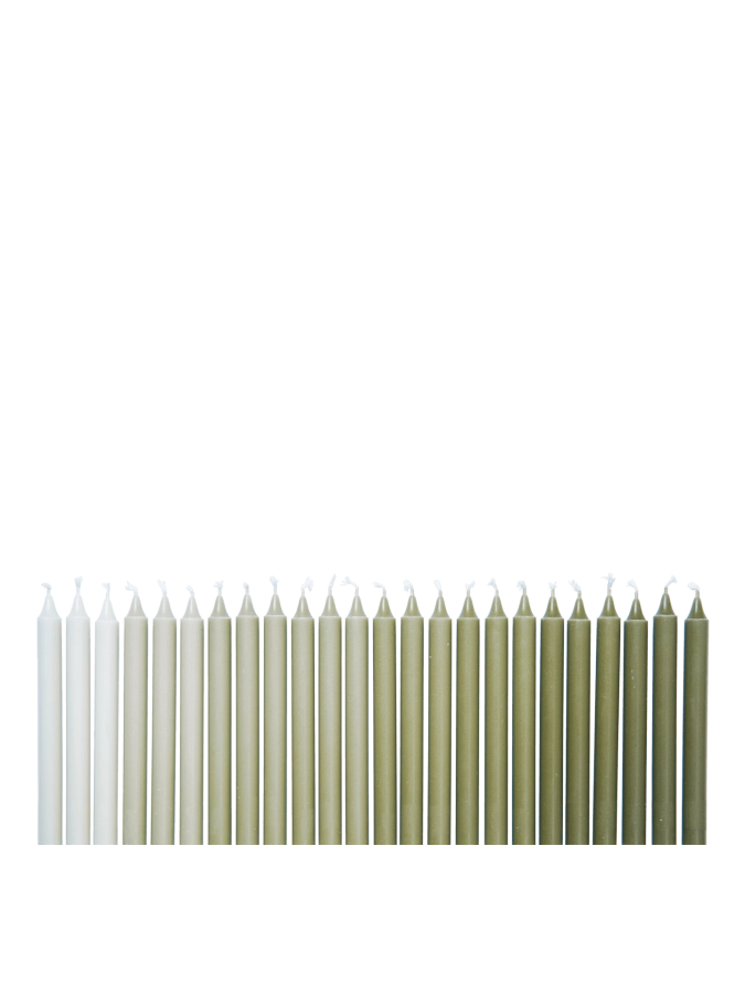 FERM LIVING zestaw 24 świec OMBRE khaki.png