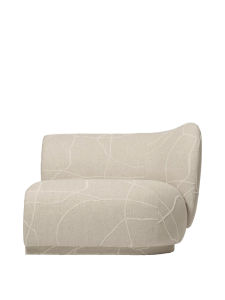 FERM LIVING moduł z prawym podłokietnikiem RICO Can Lis – sand/off-white