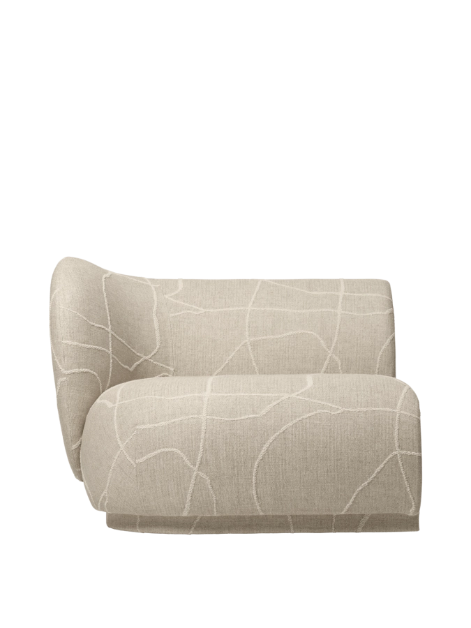 FERM LIVING moduł z lewym podłokietnikiem RICO Can Lis – sand/off-white.png