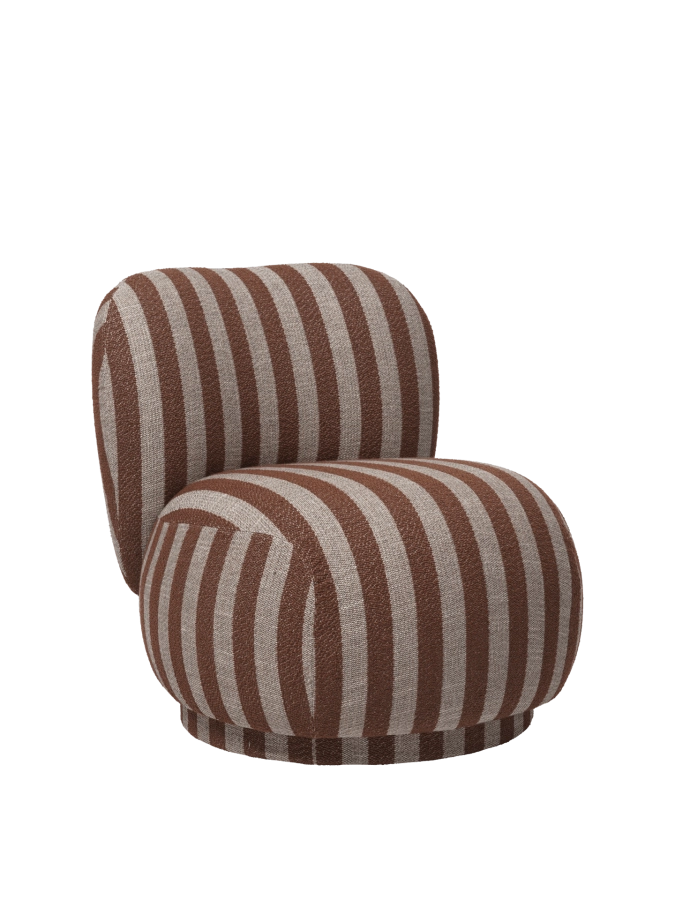 FERM LIVING fotel z funkcją obrotu RICO PICCOLO Louisiana - sand/chocolate.png
