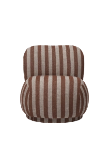 FERM LIVING fotel z funkcją obrotu RICO PICCOLO Louisiana - sand/chocolate