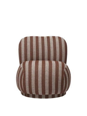 FERM LIVING fotel z funkcją obrotu RICO PICCOLO Louisiana - sand/chocolate