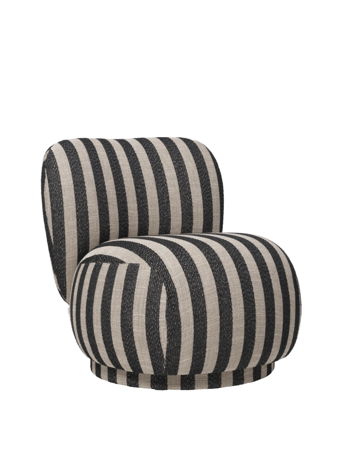 FERM LIVING fotel z funkcją obrotu RICO PICCOLO Louisiana - sand/black.png
