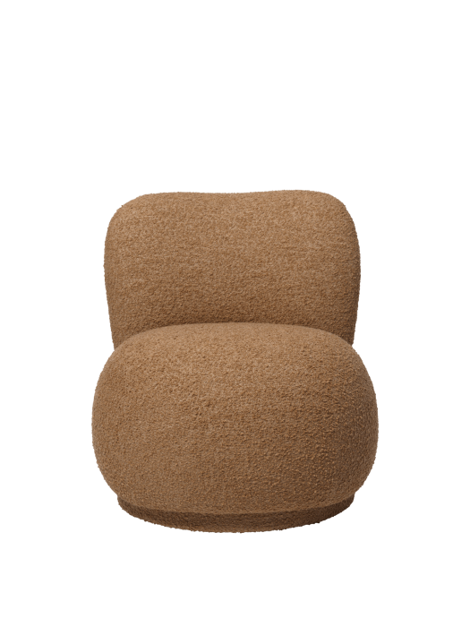 FERM LIVING fotel z funkcją obrotu RICO PICCOLO Raw Bouclé - tan.png