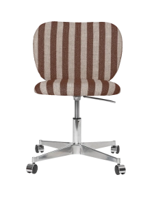 FERM LIVING krzesło obrotowe z kółkami RICO Louisiana – sand/chocolate