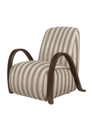 FERM LIVING fotel wypoczynkowy BUUR  Louisiana – sand/off-white