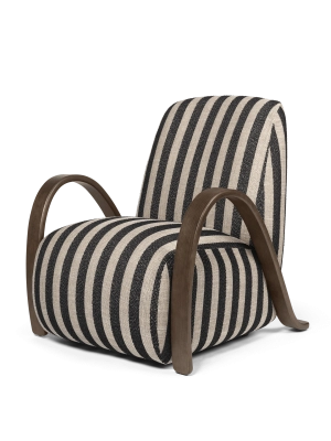 FERM LIVING fotel wypoczynkowy BUUR  Louisiana – sand/black