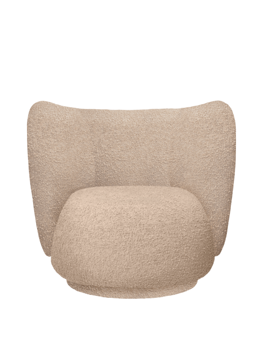 FERM LIVING fotel wypoczynkowy RICO Raw Bouclé – natural.png
